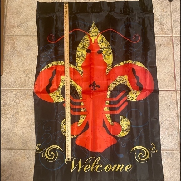 Crawfish Fleur de Lis Welcome
House Flag Large Flag 28X40
Louisiana Cajun - Picture 2 of 3